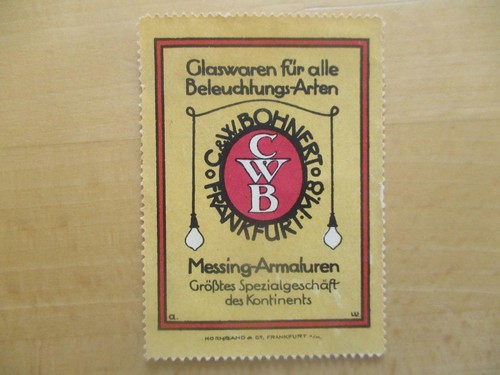 Reklamemarke w - c, &